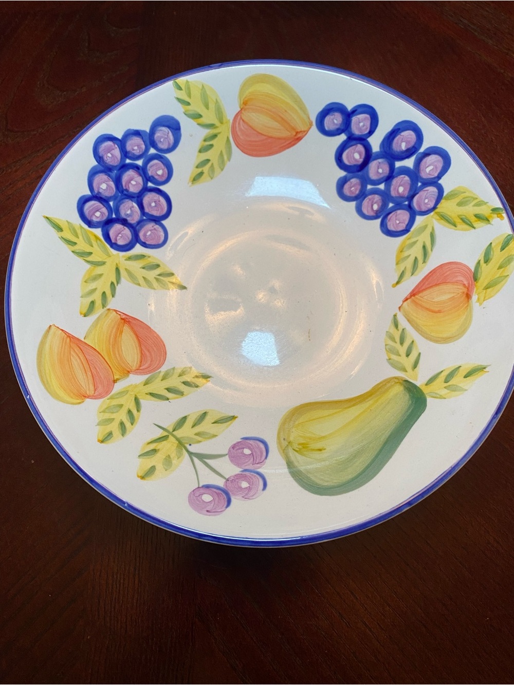 Hand-Painted Artist Touch Orchard Jubilee Ceramic Serving bowl 10